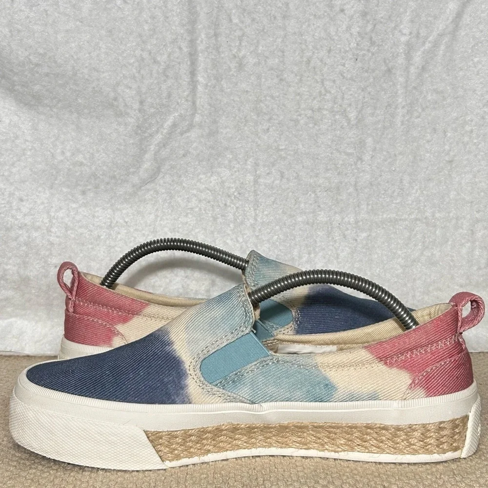 Sperry Womens Crest Twin Gore Tie Dye Casual Canvas SlipOn Sneakers Shoes SZ 8.5